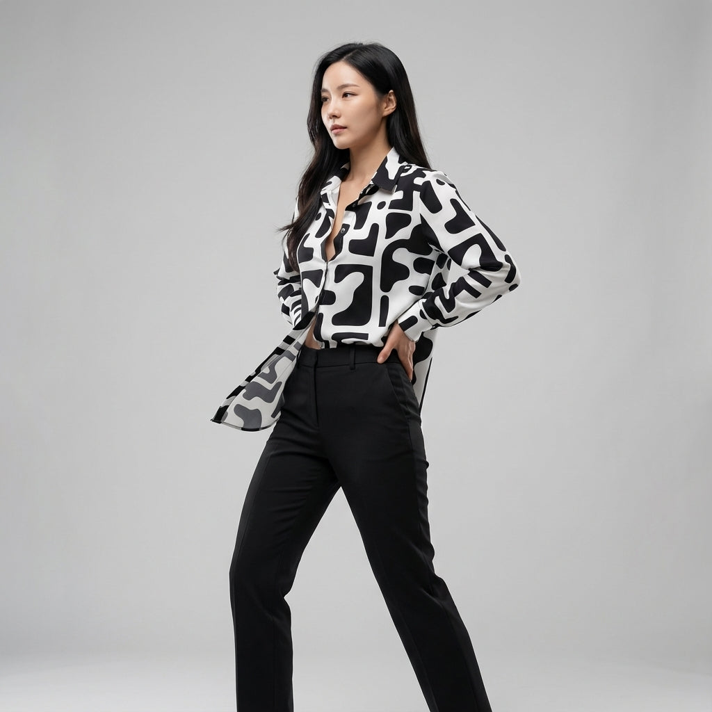 Codex Button Front Blouse (Baz'l Couture)