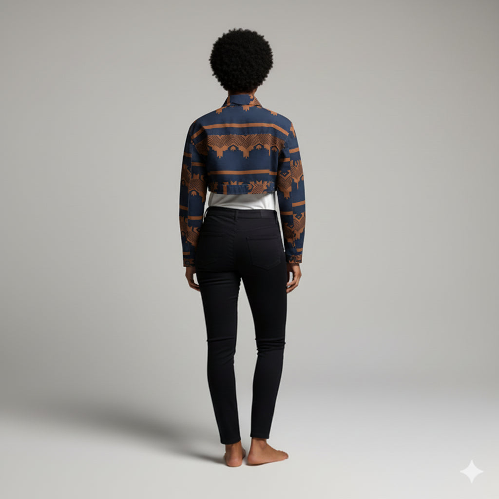 Zayna Cropped Denim Jacket