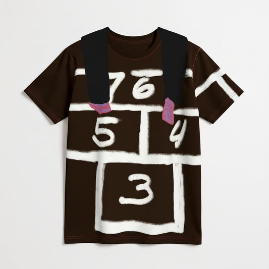Boxy Unisex Tshirt - trucamelo tshirt brown  in Organic Cotton Ponte