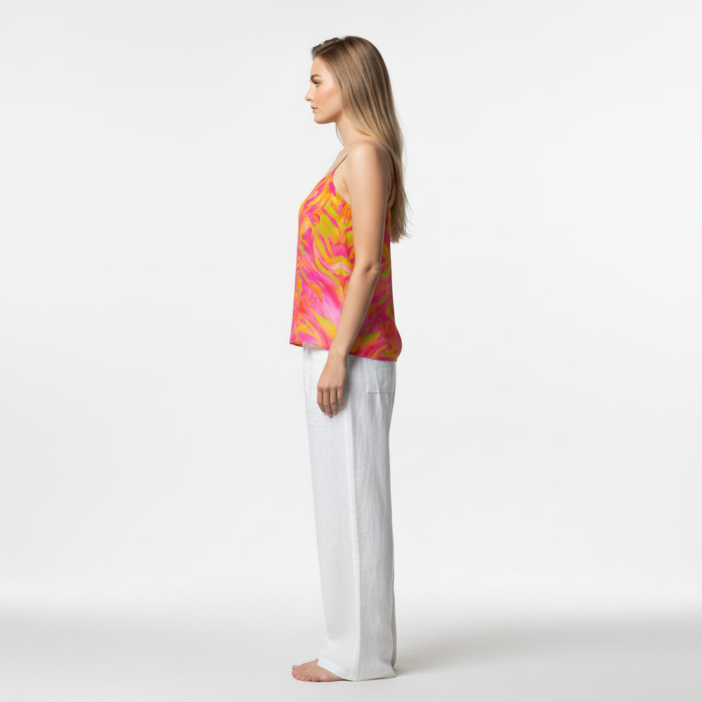 Camisole Pink Noodles in Lightweight Organic Cotton Voile