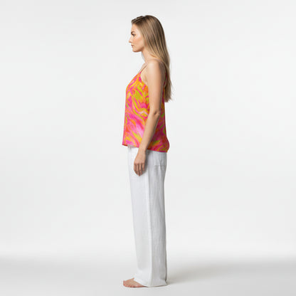 Camisole Pink Noodles in Lightweight Organic Cotton Voile