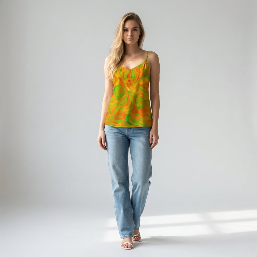 Camisole Fruity Noodles in Lightweight Organic Cotton Voile