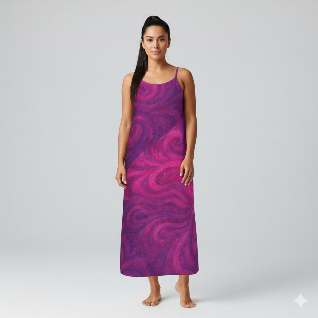 Slip Dress (non Bias) Purple Storm