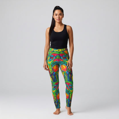 Skinny Jeans Green Jungle