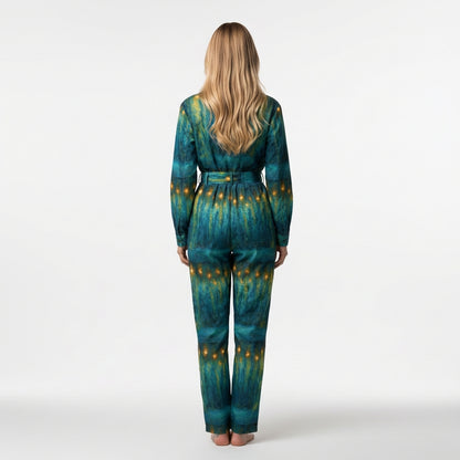 Relax Fit Woven Jumpsuit Starlight - Cotton Poplin Zipper Front