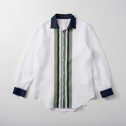 Striped Button Front Shirt