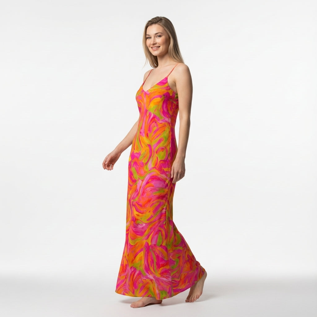 Bias Slip Dress Pink Noodles