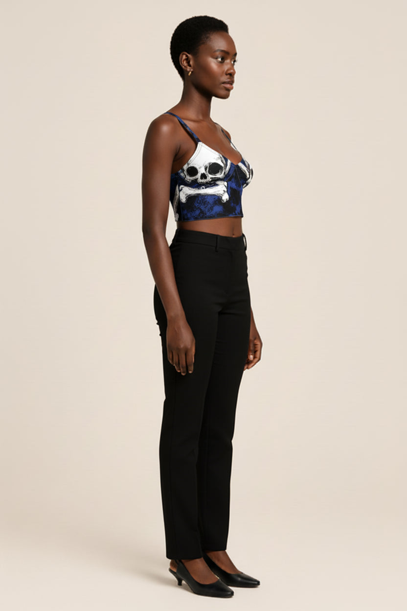 Blue Skeletittie Bralette