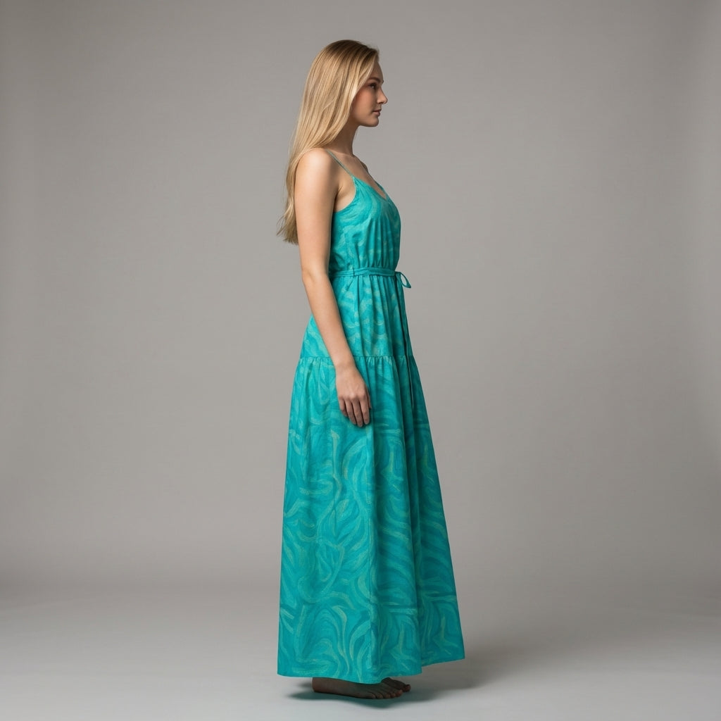 Maxi Dress Turquoise Noodles