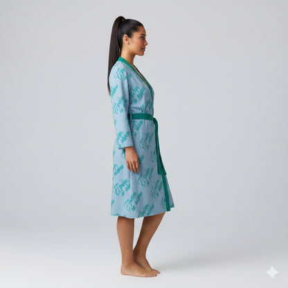 Traditional Jersey Wrap Dress - Lightweight Organic Cotton