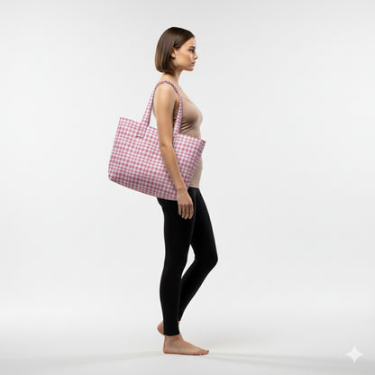 Large Tote Bag in Heavyweight Stretch Cotton Denim