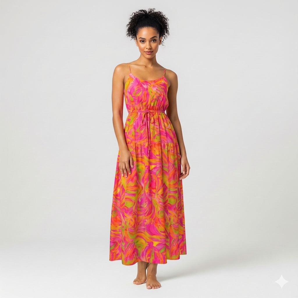 Maxi Dress - Pink Noodles 