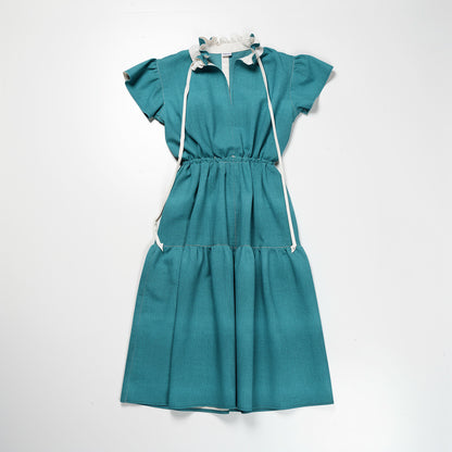 CB - Bondi Ruffle Sleeve Dress in Lightweight Cotton Poplin