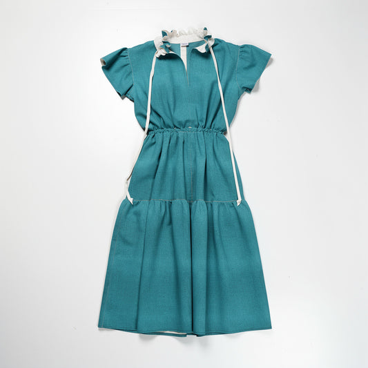 CB - Bondi Ruffle Sleeve Dress in Lightweight Cotton Poplin