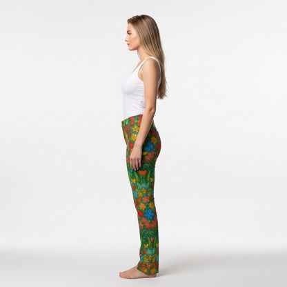Skinny Jeans Butterfly Flowers