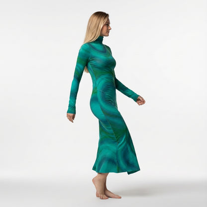 Sarong Maxi Indigo Child Turtleneck Body Con Dress Indigo Child 