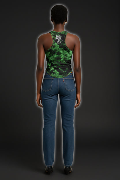 Green Punk Skull Tank