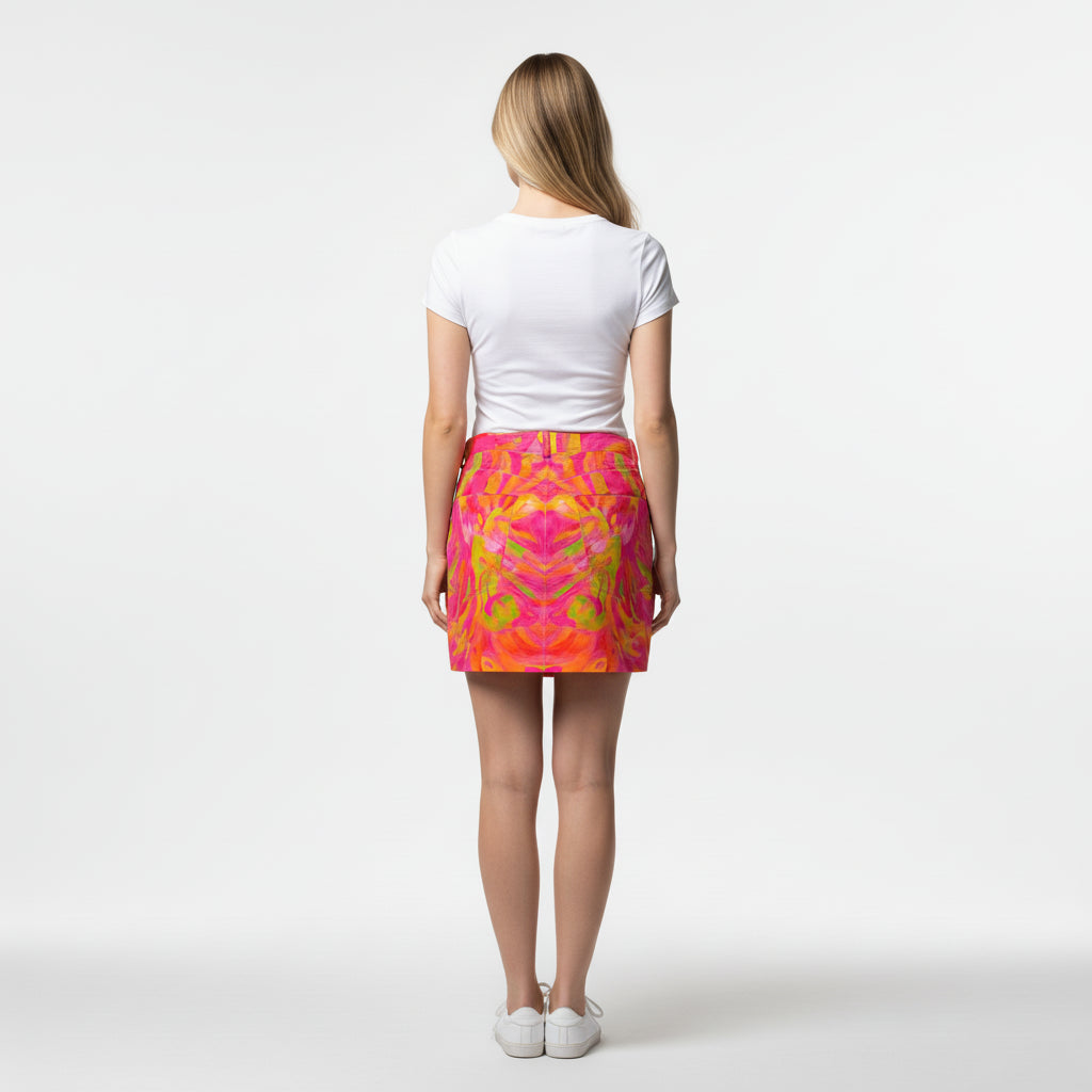 Denim Mini Skirt Pink Noodles