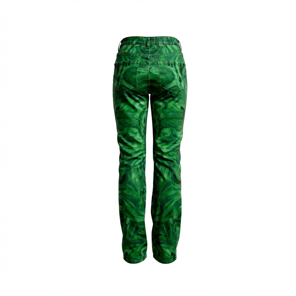 Skinny Jeans Dark Green Noodles