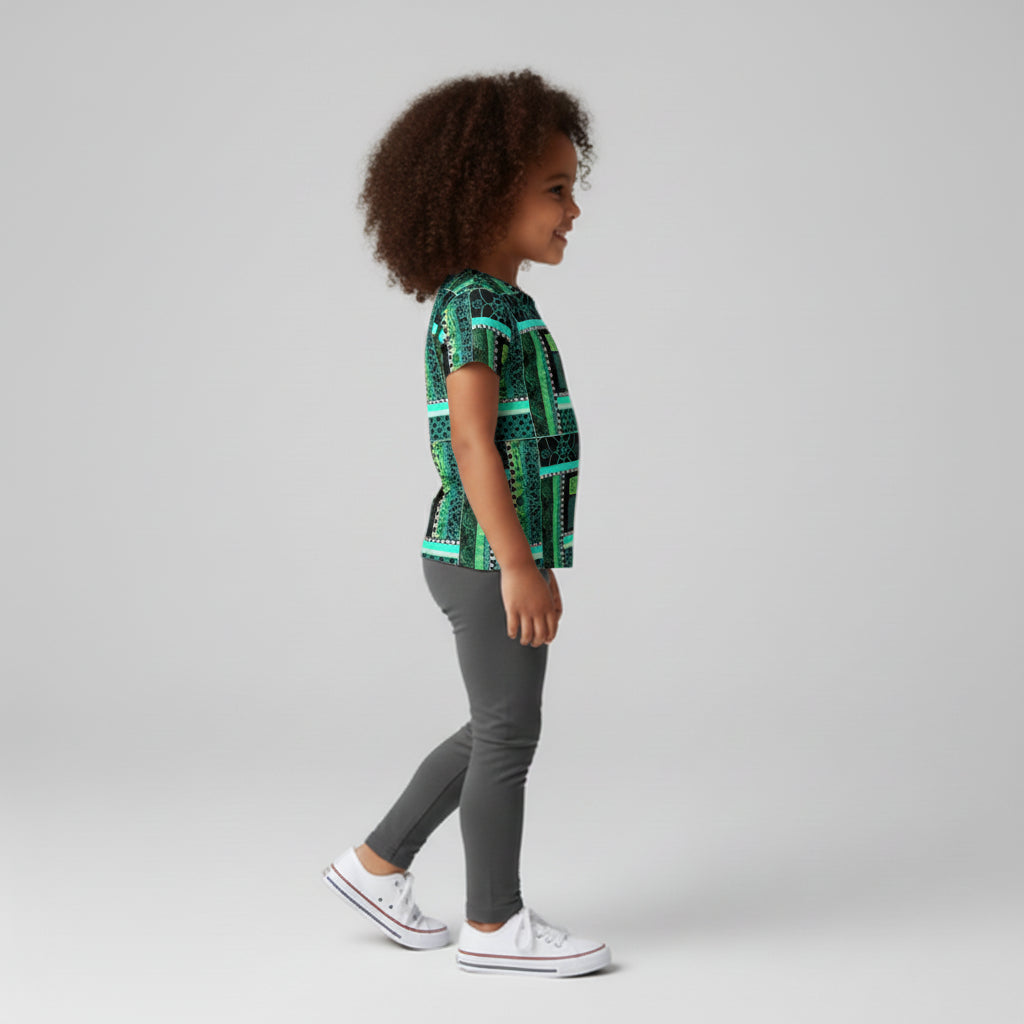 Green Patterned Children's T-Shirt