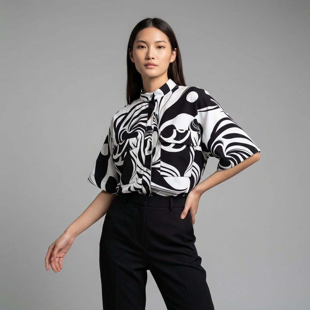 Kiyara Cropped Kimono Sleeve Blouse