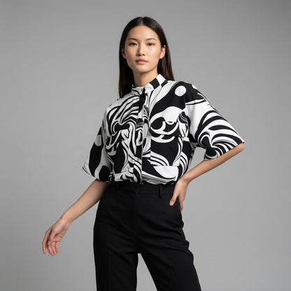 Kiyara Cropped Kimono Sleeve Blouse