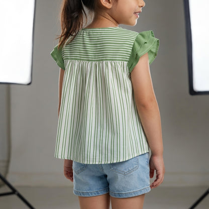 Ruffled Sleeve Top