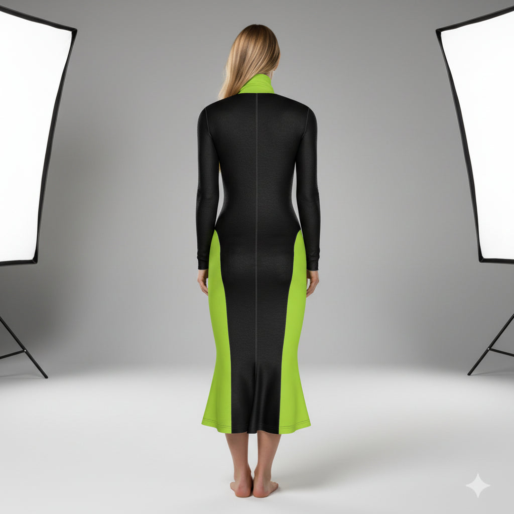 Electric Noir Cutout Dress