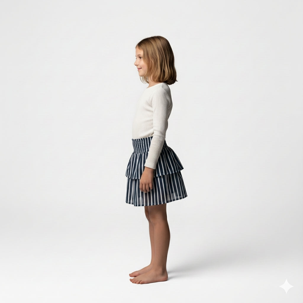 Smocked Ruffle Skirt 