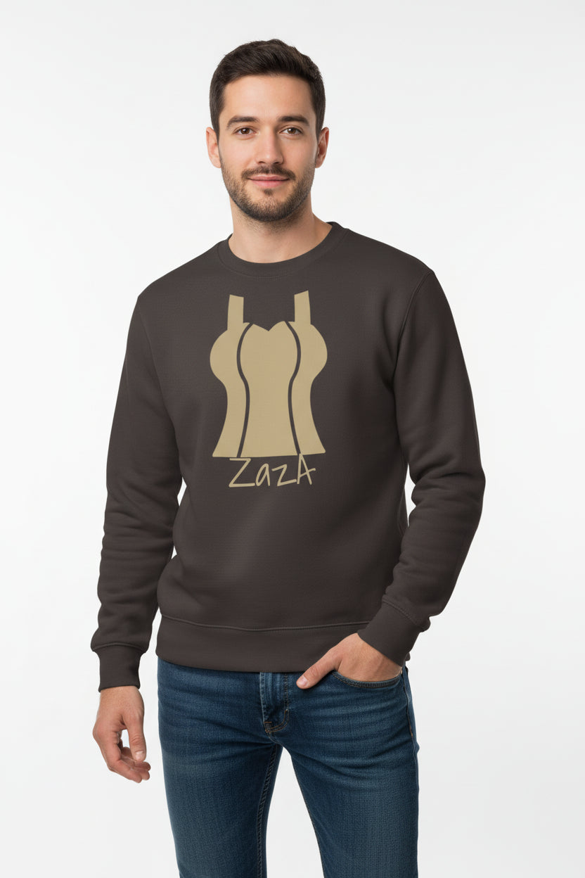 Zaza Crew Neck Sweatshirt in Fleece Back Stretch Organic Terry