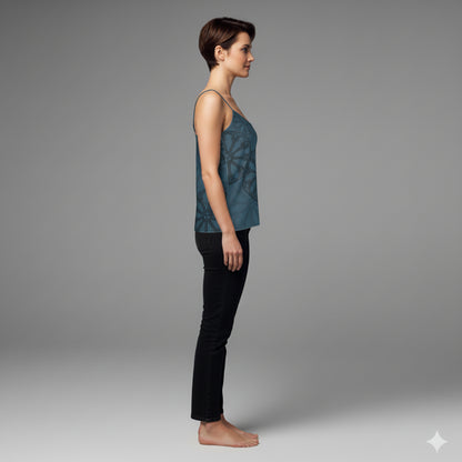 Teal Rose Window Camisole