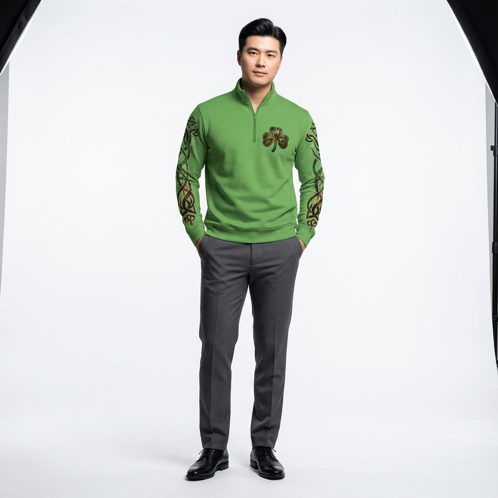 Tailored Quarter-Zip Celtic Sweatshirt
