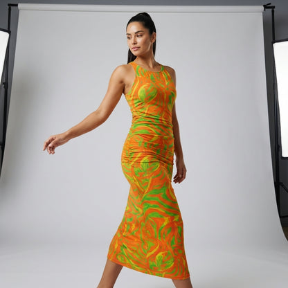 Racerback Shirred Tank Dress Fruit Noodles 