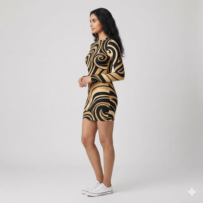 Solei Sccop Back Bodycon Dress (Baz'l Couture)