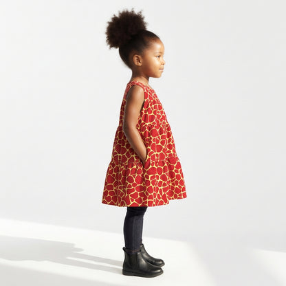 Ruffle Dress without Lining in Lightweight Cotton Poplin