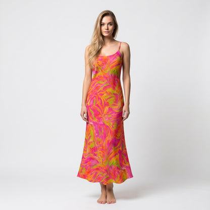 Bias Slip Dress Pink Noodles