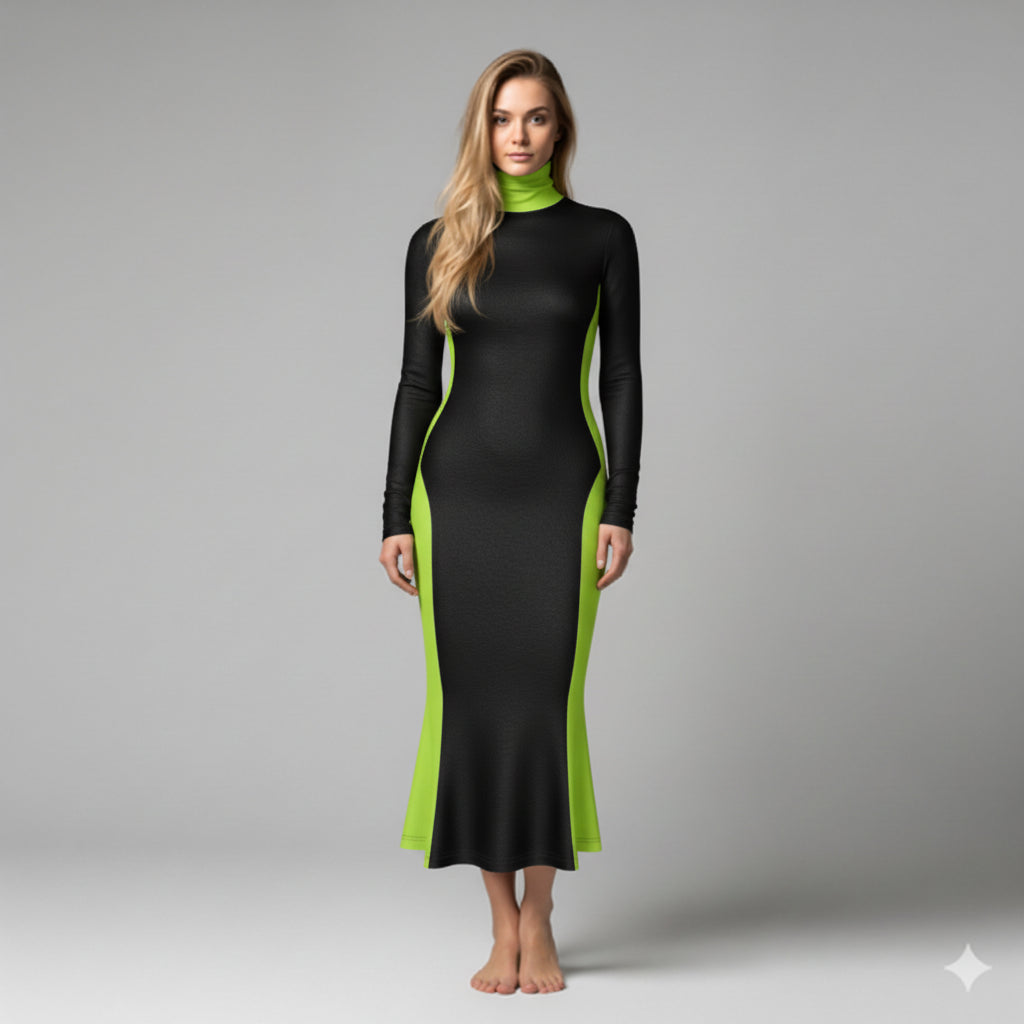 Electric Noir Cutout Dress