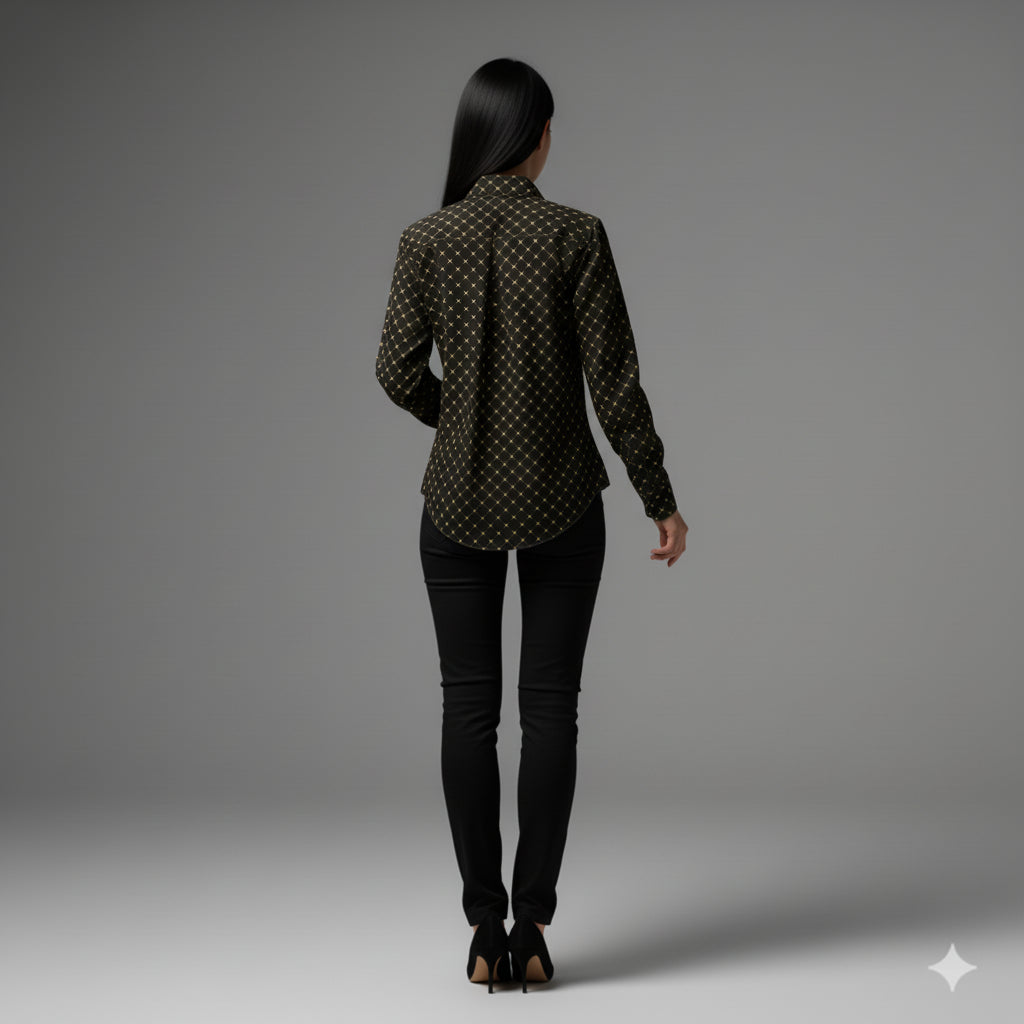 Button Front Shirt in Soft-Structured Linen