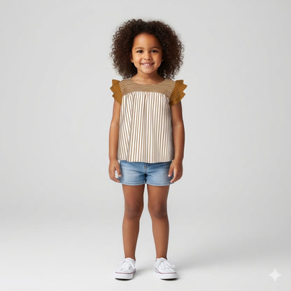 Ruffled Sleeve Top