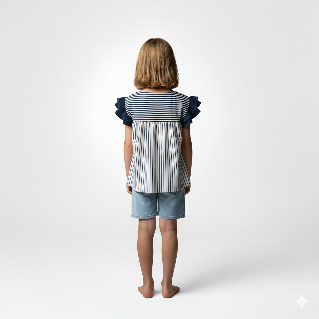 Ruffled Sleeve Top