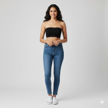 Essential Black Bandeau Top – The Definitive Minimal Moment