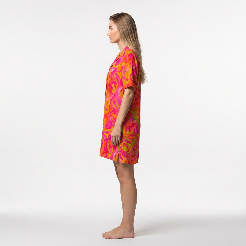 Camp Collar Dress Pink Noodles