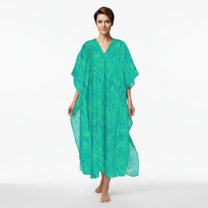Caftan Cotton Poplin – Teal Noodles 