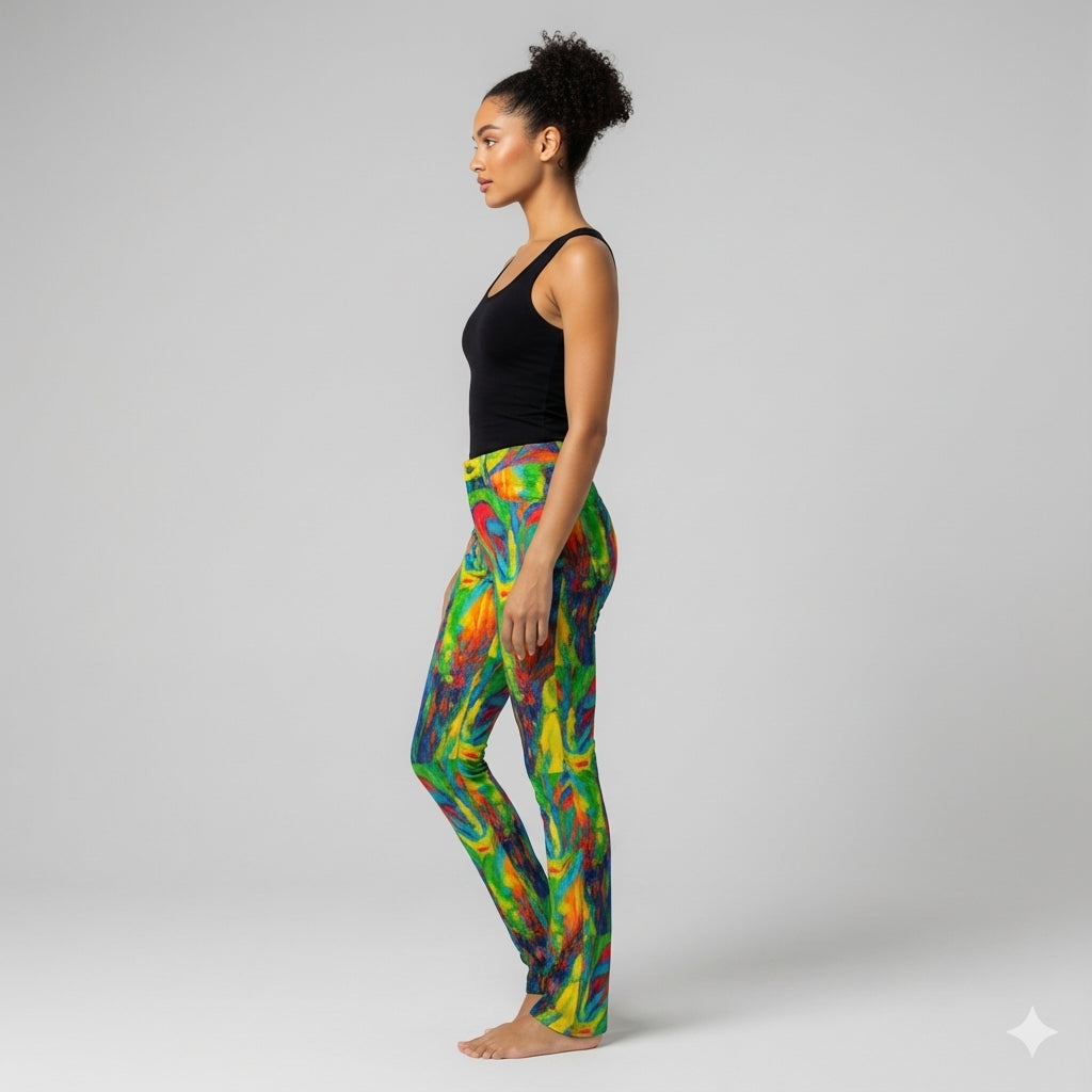 Skinny Jeans Green Jungle