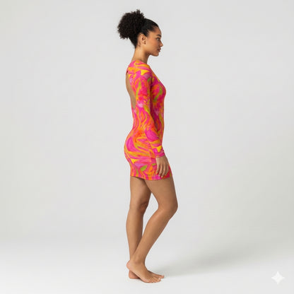 Pink Noodles Mini Dress