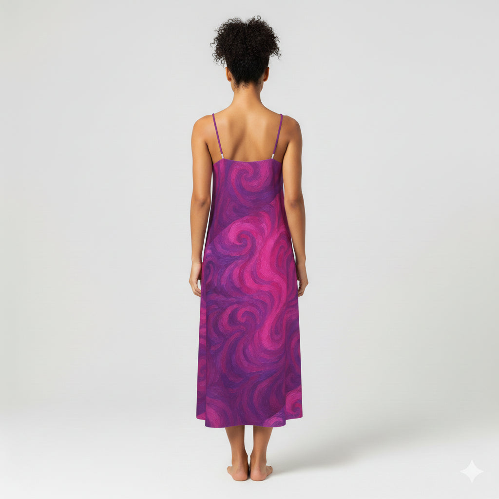 Slip Dress (non Bias) Purple Storm
