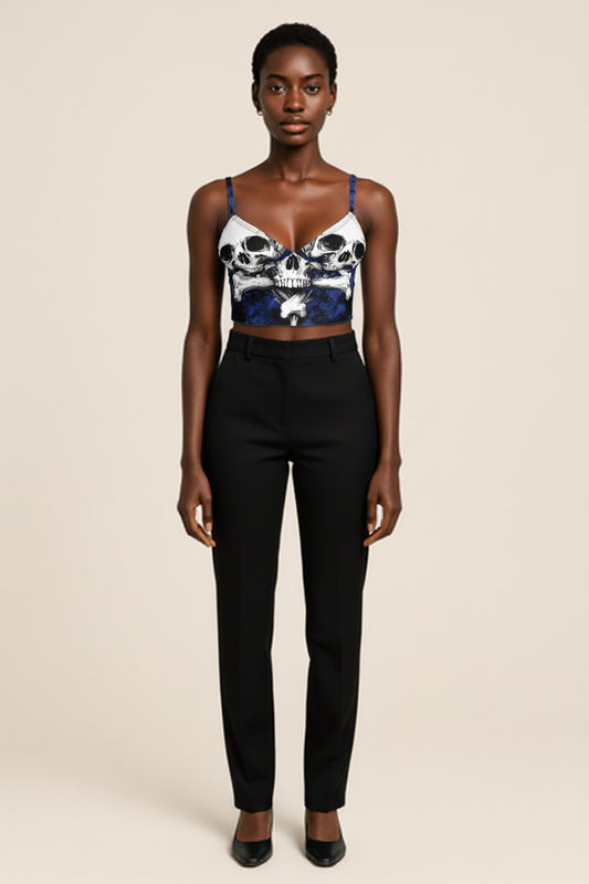 Blue Skeletittie Bralette