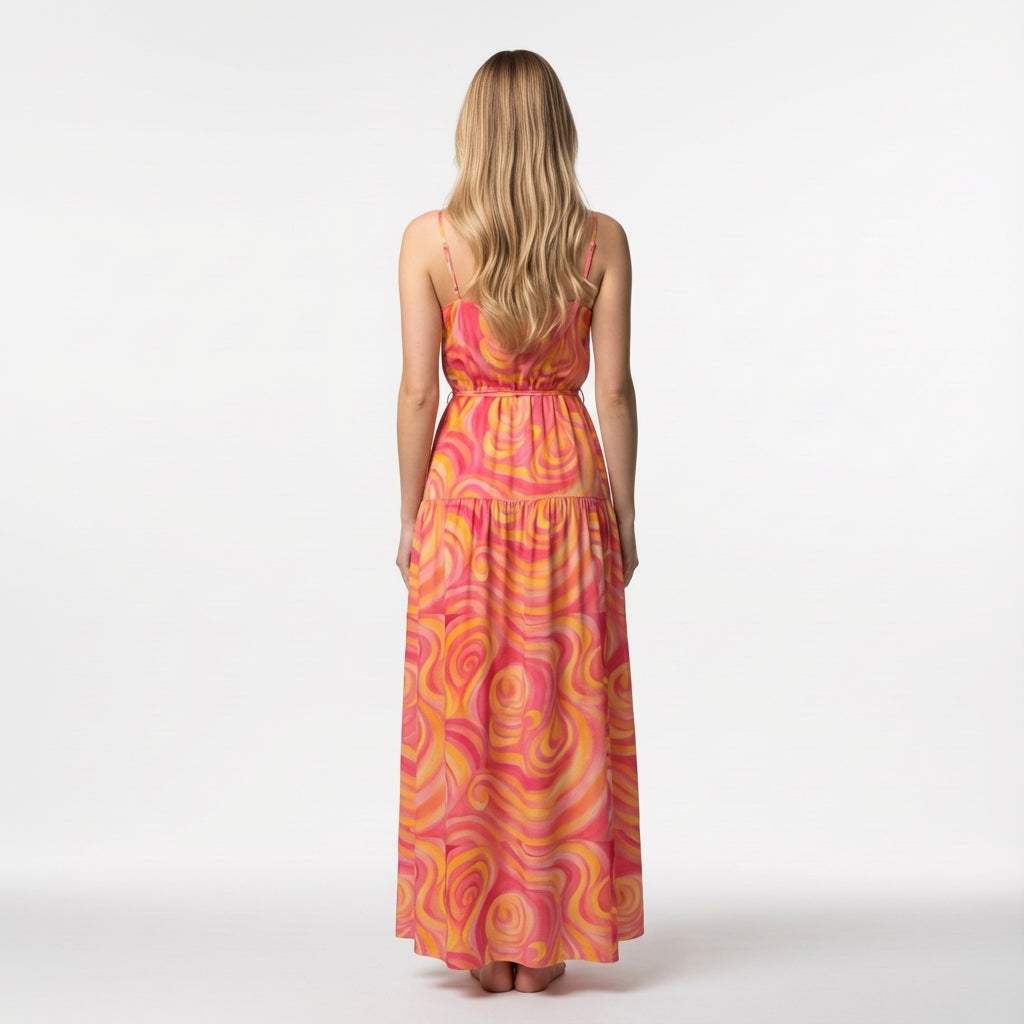 Maxi Dress Sunset Swirls