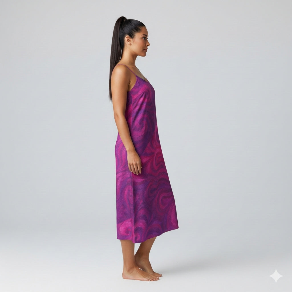 Slip Dress (non Bias) Purple Storm