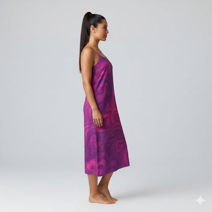 Slip Dress (non Bias) Purple Storm